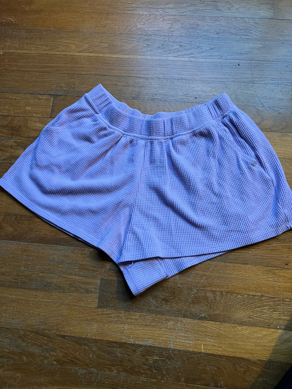 aerie Lilac Waffle Knit Athletic Shorts